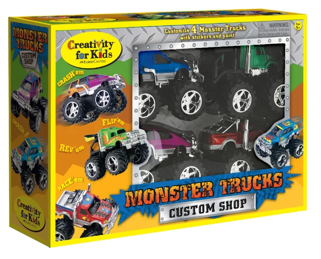 Decorate Monster Trucks Custom Shop Craft Kit For Kids