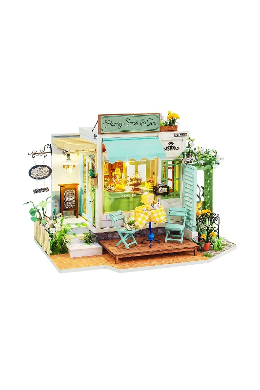 DIY Miniature Dollhouse Kit: Flowery Sweets & Teas