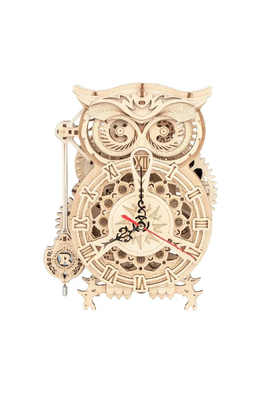 DIY Wooden Puzzle: Owl Clock