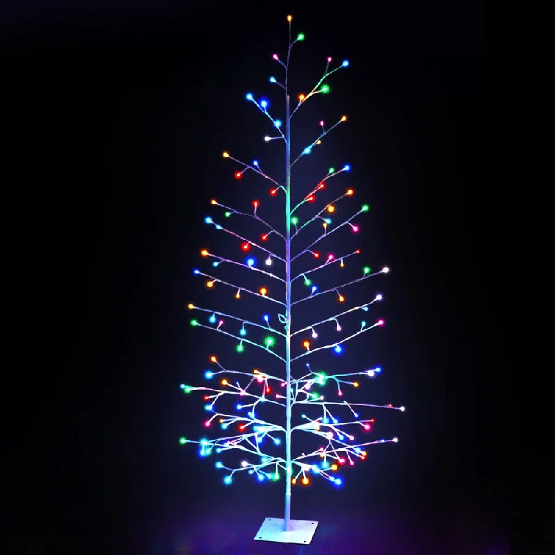 Jingle Jollys Christmas Tree 1.8M 176 Led Xmas Multicolour Lights Optic Fibre