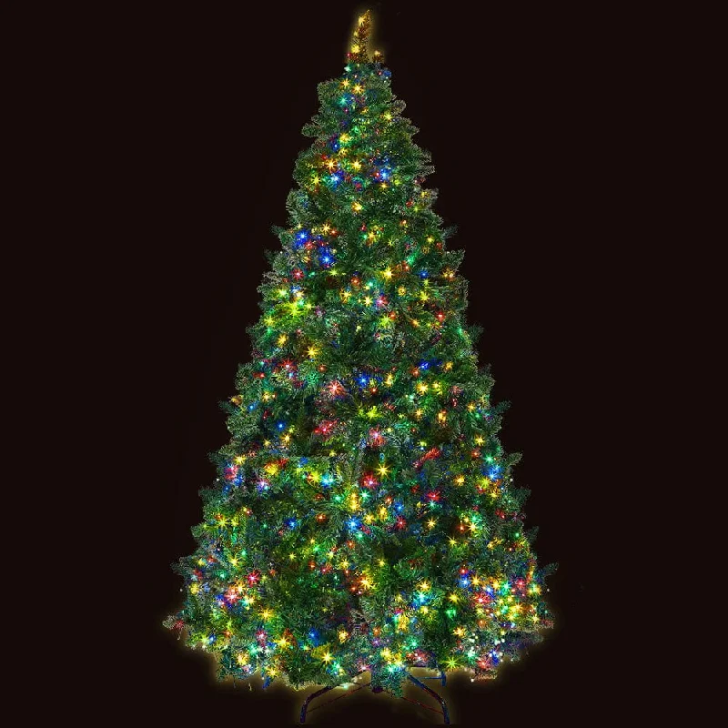 Jingle Jollys Christmas Tree LED 2.4M 8FT Xmas Decorations Green Home Decor